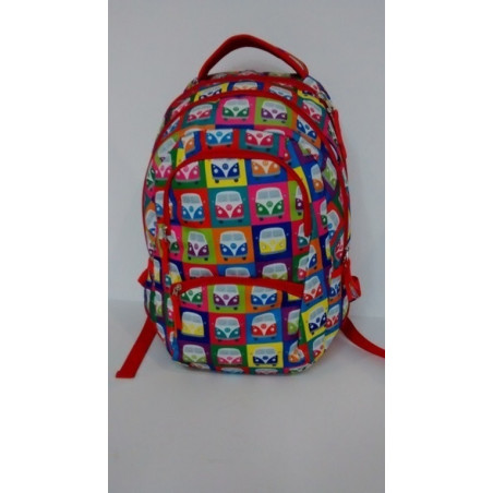 MOCHILA DOHE15 VW CAMPER ACOLCHADA ADAPTABLE DOBLE 46CM 40087 ^