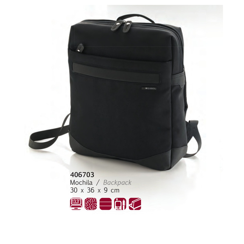 MOCHILA GABOL PRO FORUM ORDENADOR 13,3 BURDEOS 406703 ^