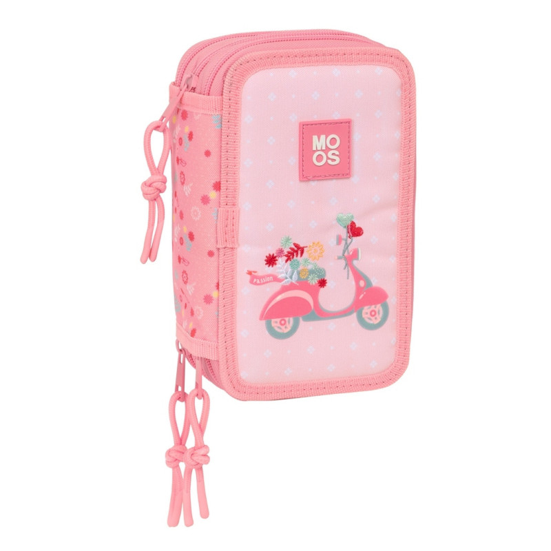 PLUMIER TRIPLE 37 PCS RECICLADO MOOS "PASSION" SAFTA25 ENERO 412518857