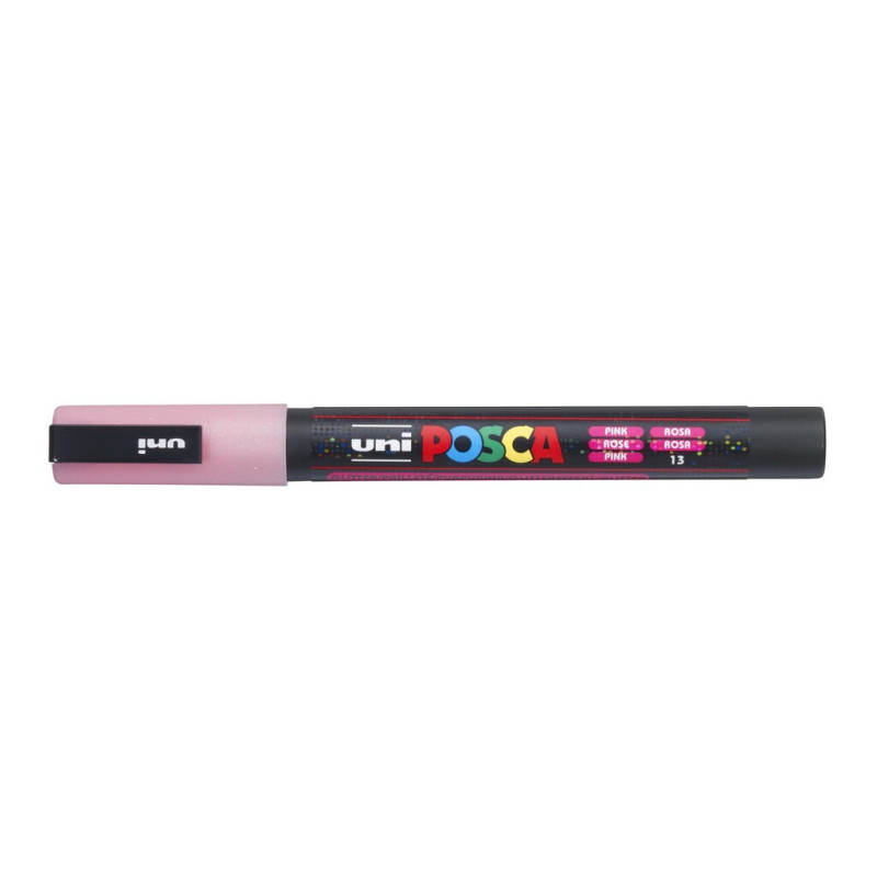 MARCADOR UNI-BALL POSCA PC-3ML PUNTA REDONDA 0,9-1,3MM PURPURINA ROSA -13-