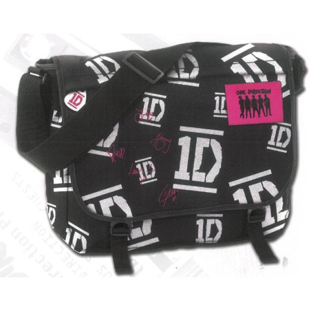 MOCHILA CEG14 1D ONE DIRECTION BANDOLERA 38CM NEGRA 4A7001402FC4 ^