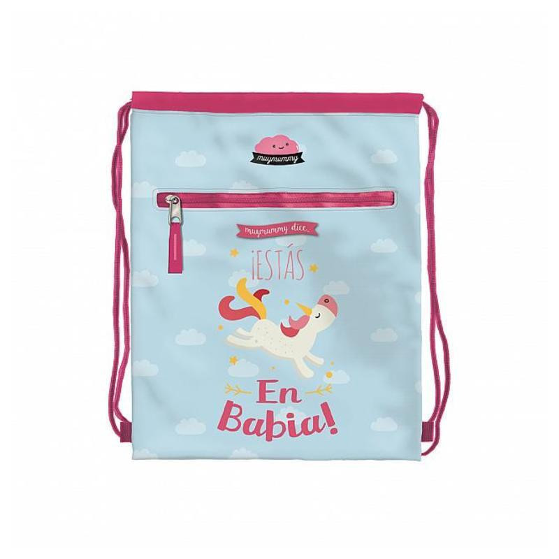 BOLSA ZAPATOS DOHE18 MUYMUMMY AZUL ESTAS EN BABIA 40CM 50650