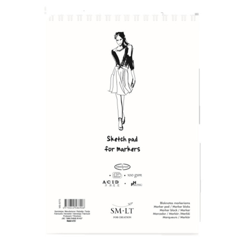 BLOC DIBUJO ESBOZO BLANCO PARA MARCADORES A-5 40H 100G 5MB-40TS PRECISION