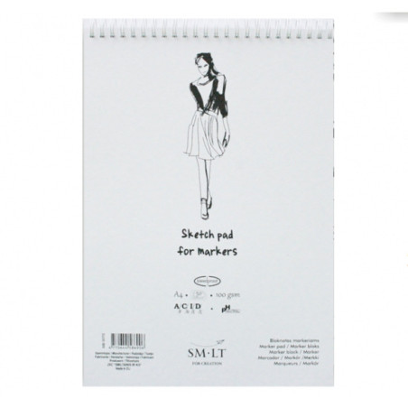 BLOC DIBUJO ESBOZO BLANCO PARA MARCADORES A-4 50H 100G MB-50TS PRECISION