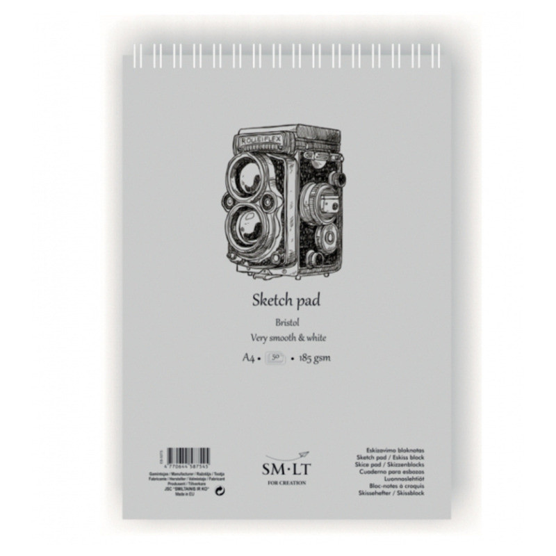 BLOC DIBUJO ESBOZO BLANCO BRISTOL A-4 50H 185G EB-50TS PRECISION