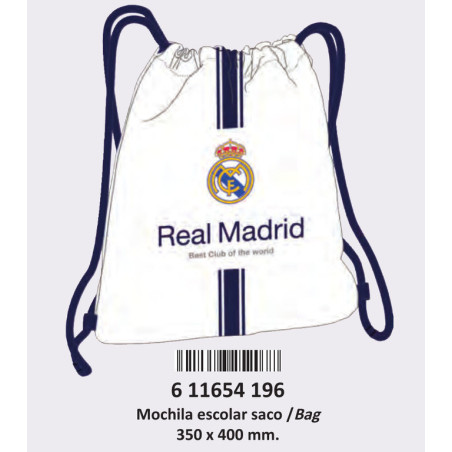 BOLSA ZAPATOS SAFTA16 REAL MADRID 40CM 611654196 ^