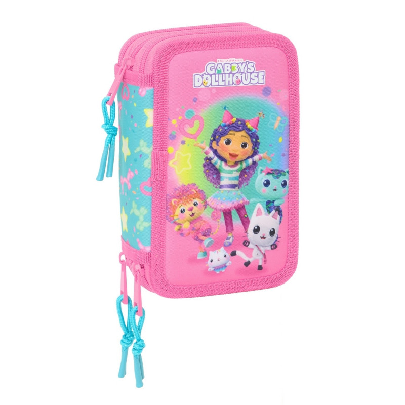 PLUMIER TRIPLE 37 PCS GABBY'S DOLLHOUSE "CONFETTI" SAFTA26 412527857 19,5X12,5 UNIDAD