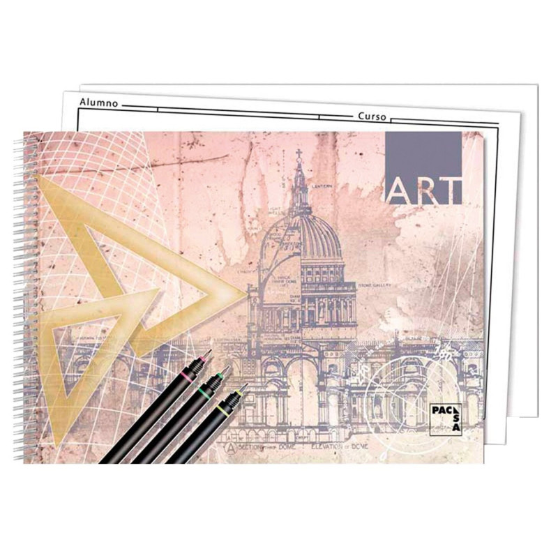 BLOC DIBUJO PACSA ART 140G FOLIO PROLONGADO RECUADRO CON 2TAL 18848