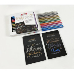 JUEGO 12 ROTULADORES COLOR EXPERIENCE +BLOC PAPEL NEGRO Y GUIA CON PATRONES AR010701 ALPINO