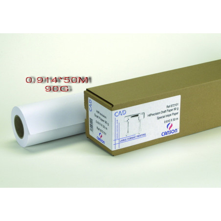 PAPEL PLOTER CANSON STANDARD ROLLO 0.914*50M 90G 0062207 ^