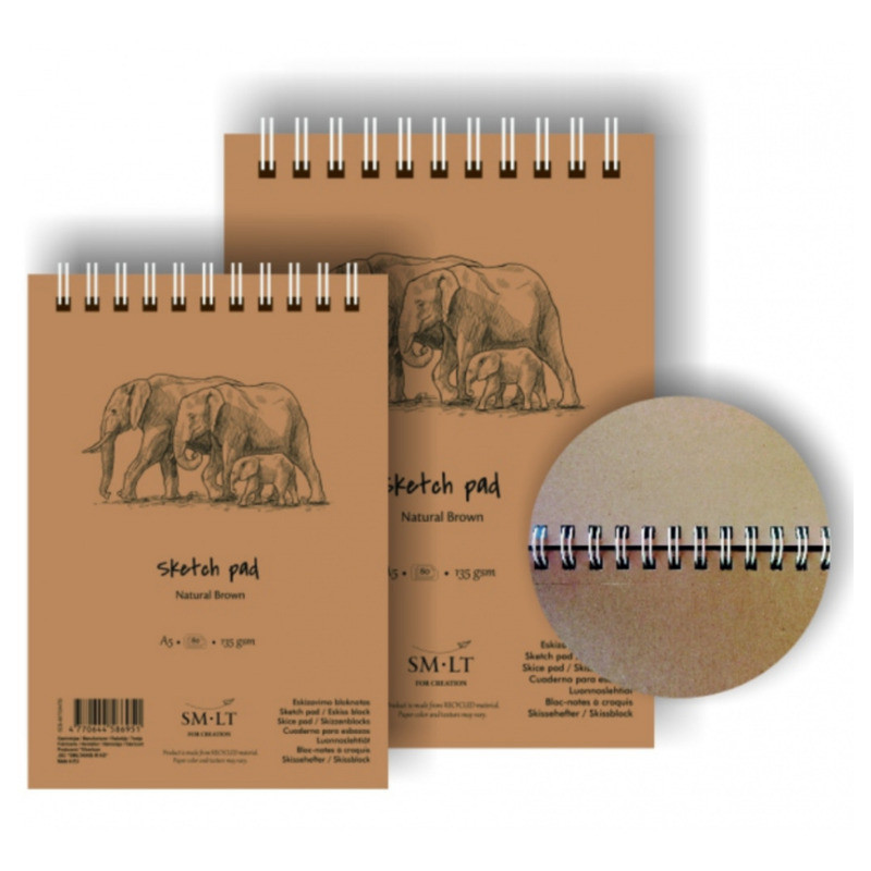 BLOC DIBUJO ESBOZO KRAFT HABANA A-5 80H 135G 5EB-80TS/NTB PRECISION
