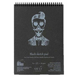 BLOC DIBUJO NEGRO ESPIRAL A-5 20H 165G 5EB-20TS/BLA PRECISION