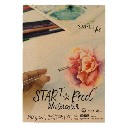 BLOC DIBUJO ENCOLADO ACUARELA STAR PAD WATERCOLOR A-4 20H 240G AS-20(240) PRECISION