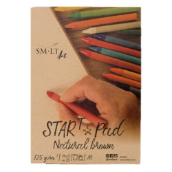 BLOC DIBUJO ENCOLADO KRAFT STAR PAD NATURAL BROWN A-4 20H 125G ES-20(125) PRECISION