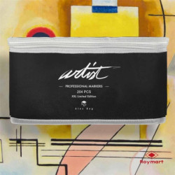 ROTULADOR DOBLE PUNTA PROFESIONAL MARKERS CAJA REGALO 204 COLORES SURTIDOS AB-1204 ALEX BOG