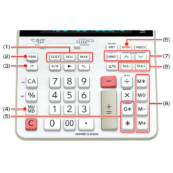 CALCULADORA CASIO FR 2650 RC PAPEL 12 DIG. C/TRANSFORMADOR 220V