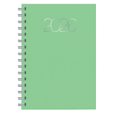 D08-DIETARIO BASE WIRE'O ITAL26 2026 PREMIUM VERDE-B26 D/P 14’5X20’5 CM ESPIRAL 0D0858B26