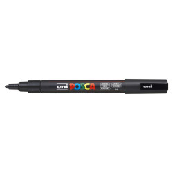 MARCADOR UNI-BALL POSCA PC-3M PUNTA REDONDA 0,9-1,3MM NEGRO -24- 263673000