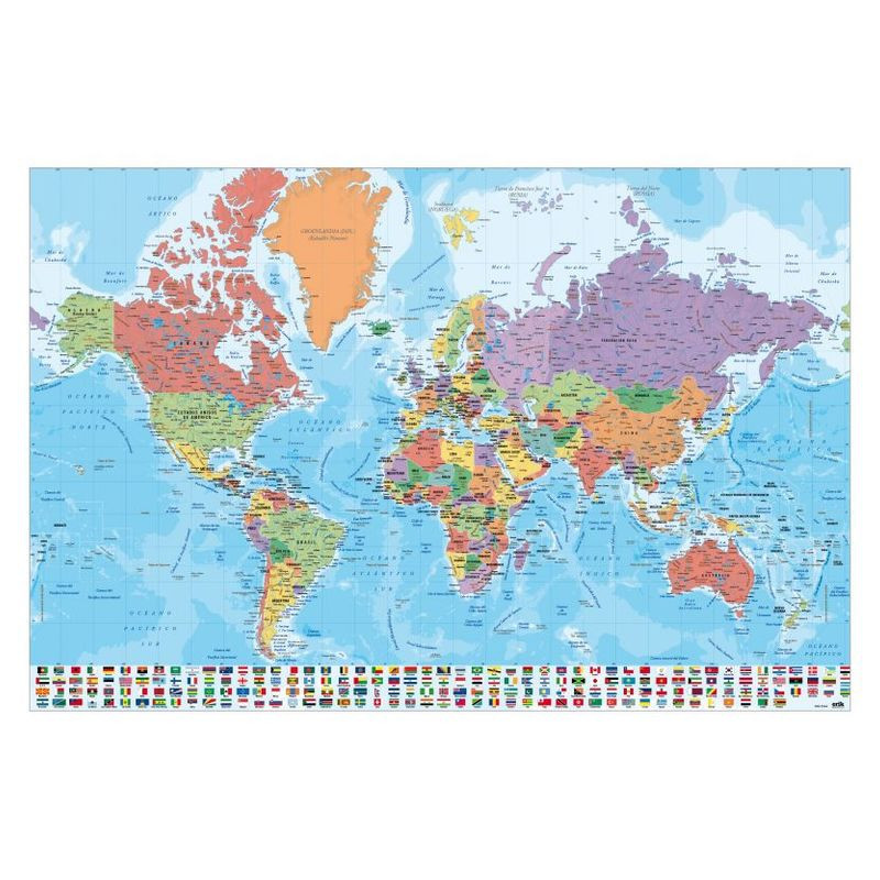 POSTER MAPA MUNDI POLITICO 60*91,5 GPE5044 ERIK