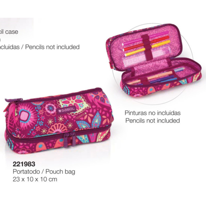 PORTATODO GABOL18 SCHOOL LUCKY COFRE DOBLE 23CM 221983