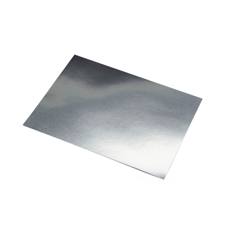 CARTULINA METALIZADA 50*65 PLATA BRILLO PTE 10H