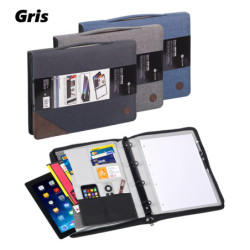 CARPETA CONGRESO CARCHIVO FL 4A CREMALLERA TELA VENTURE GRIS 24220007