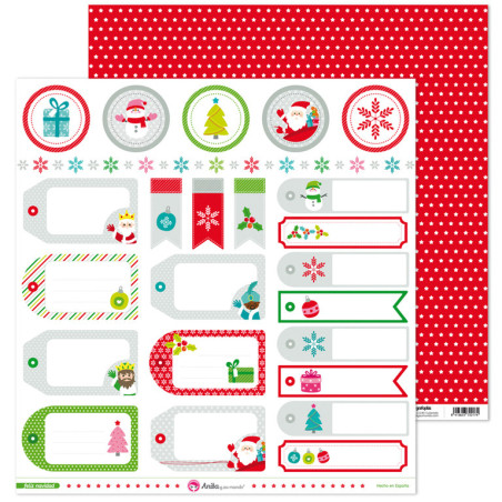 CARTULINA GRAFOPLAS ANITA SCRAP 180G DOBLE CARA FELIZ NAVIDAD 37011326