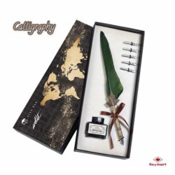 PLUMA CALIGRAFICA C/6 PUNTAS ESTUCHE ALEX BOG AB-0250