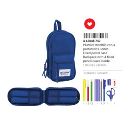 PLUMIER MOCHILA C/4 PORT.LLENOS BLACKFIT8 OXFORD SAFTA26 442048747 23X12 UNIDAD