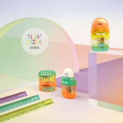 SACAPUNTAS MILAN AFILA BORRA CAPSULE OVAL NEW LOOK TRANSPARENTE C/16U 4701116LK2