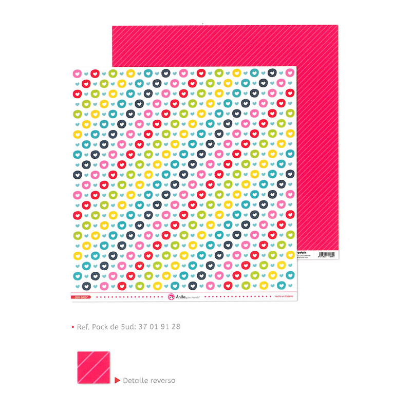 CARTULINA GRAFOPLAS ANITA SCRAP 180G DOBLE CARA CON AMOR 37019128