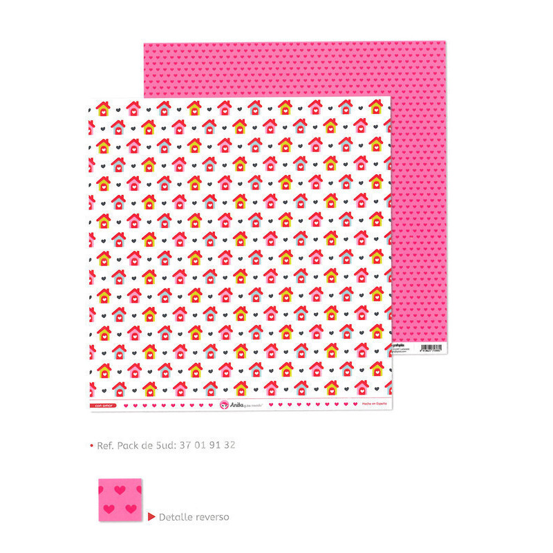CARTULINA GRAFOPLAS ANITA SCRAP 180G DOBLE CARA CON AMOR 37019132