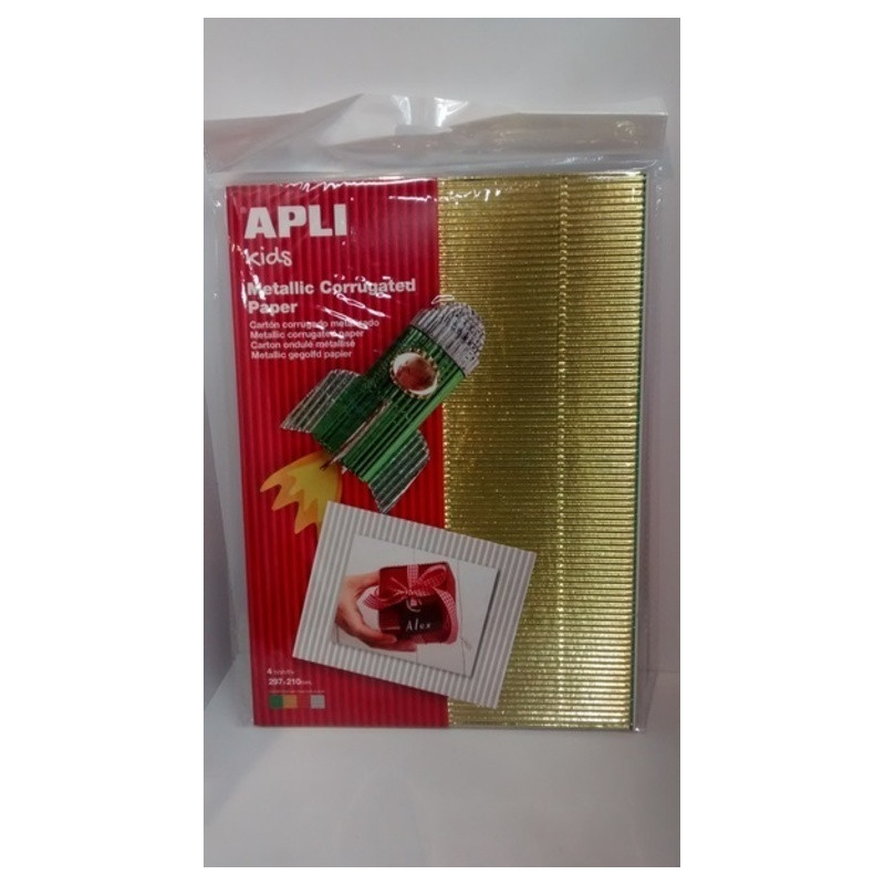CARTON ONDULADO METAL SURTIDO 4H A4 APLI 13827 ^