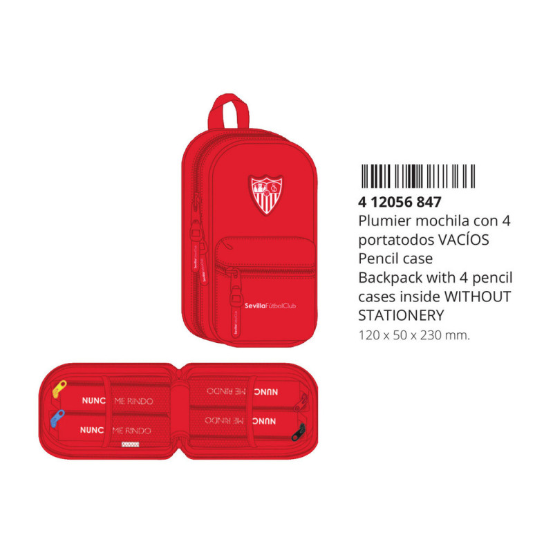 ESTUCHE CREMA MOCHILA C/4 PORT.VACIO SEVILLA FC CORPORATIVA 412056847 23*12 SAFTA22