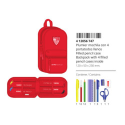 ESTUCHE CREMA MOCHILA C/4 PORT.LLENOS SEVILLA FC CORPORATIVA 412056747 23*12 SAFTA22