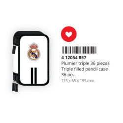 ESTUCHE CREMA TRIPLE 36 PCS REAL MADRID 1ª EQUIP. 20/21 412054857 19,5*12,5 SAFTA22