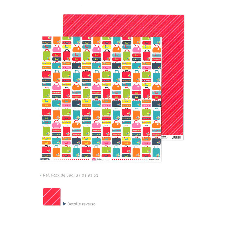 CARTULINA GRAFOPLAS ANITA SCRAP 180G DOBLE CARA DE VIAJE 37019151