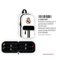ESTUCHE CREMA MOCHILA C/4 PORT. VACIO REAL MADRID 1ª EQUIP. 20/21 412054847 23*12 SAFTA22