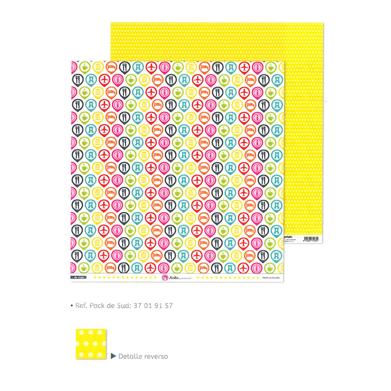 CARTULINA GRAFOPLAS ANITA SCRAP 180G DOBLE CARA DE VIAJE 37019157