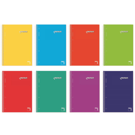 CUADERNO A4 MICROPERFORADO 160HJ 70G CUADRO 5MM GRECA T/FORRADA PP SURTIDO PACSA