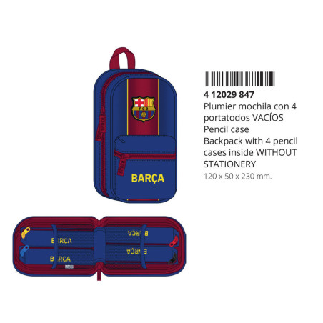 ESTUCHE CREMA MOCHILA C/4 PORT. VACIO F.C.BARCELONA 1ª EQUIP. 20/21 412029847 23*12 SAFTA22