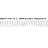 ESPIRAL 18MM PLASTICO TRANSPARENTE PASO 64 5:1 C/100U DHP 1820038