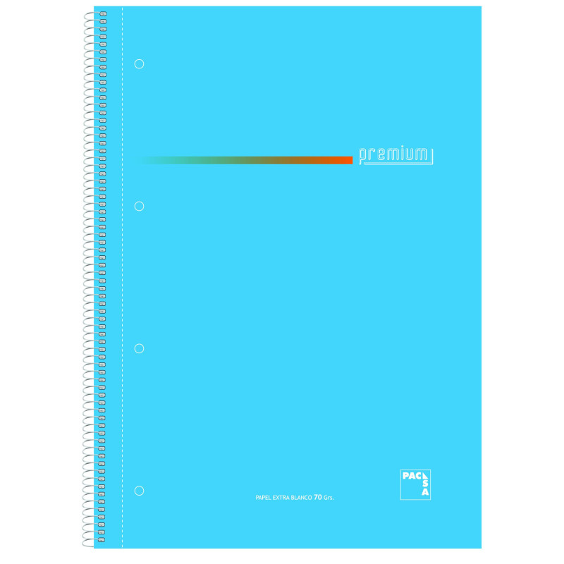 CUADERNO A4 MICROPERFORADO 160HJ 70G HORIZONTAL 7 GRECA T/FORRADA PP SURTIDO PACSA