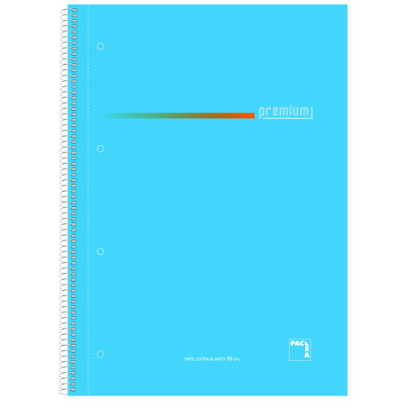 CUADERNO A4 MICROPERFORADO 160HJ 70G HORIZONTAL 7 GRECA T/FORRADA PP SURTIDO PACSA