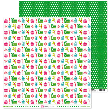 CARTULINA GRAFOPLAS ANITA SCRAP 180G DOBLE CARA FELIZ NAVIDAD 37019764