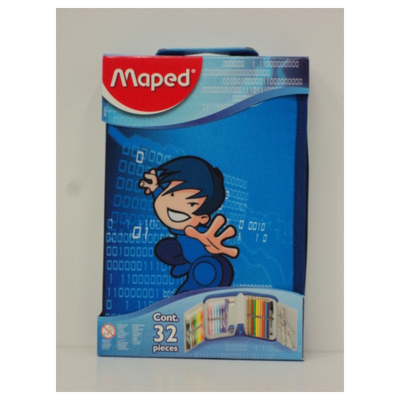 ESTUCHE CREMA MAPED 32 PIEZAS DESPLEGABLE SENCILLO KARATE 967811 ^