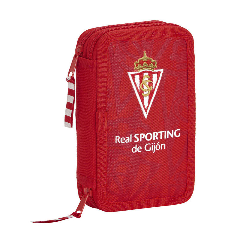 PLUMIER DOBLE PQÑO 28 PCS REAL SPORTING DE GIJON CORPORATIVA SAFTA26 411972854 19,5X12,5 UNIDAD