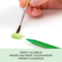 LAPIZ MILAN ACUARELABLE 12 COLORES C/PINCEL CAJA METAL 7468112C