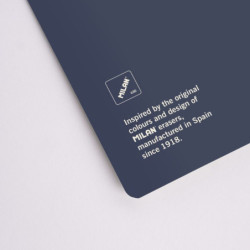 LIBRETA A5 MILAN ENCOLADA 48H LISO 95G 430 SINCE 1918 AZUL 57251G48B UNIDAD