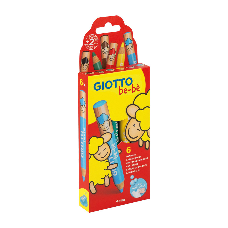GIOTTO BE-BÈ SÚPER LÁPICES EST.6 UDS + SACAPUNTAS